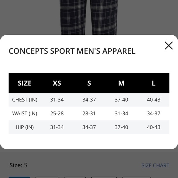 Bentley University Plaid Pajama Pants men’s small blue euc falcons college PJ’s - Picture 8 of 8